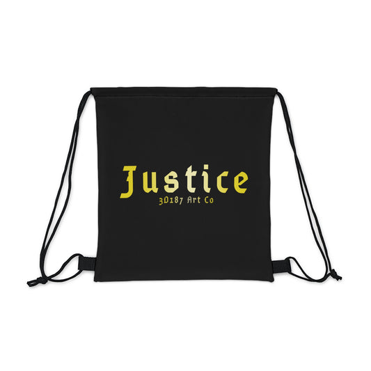 Statement: Justice Drawstring Bag