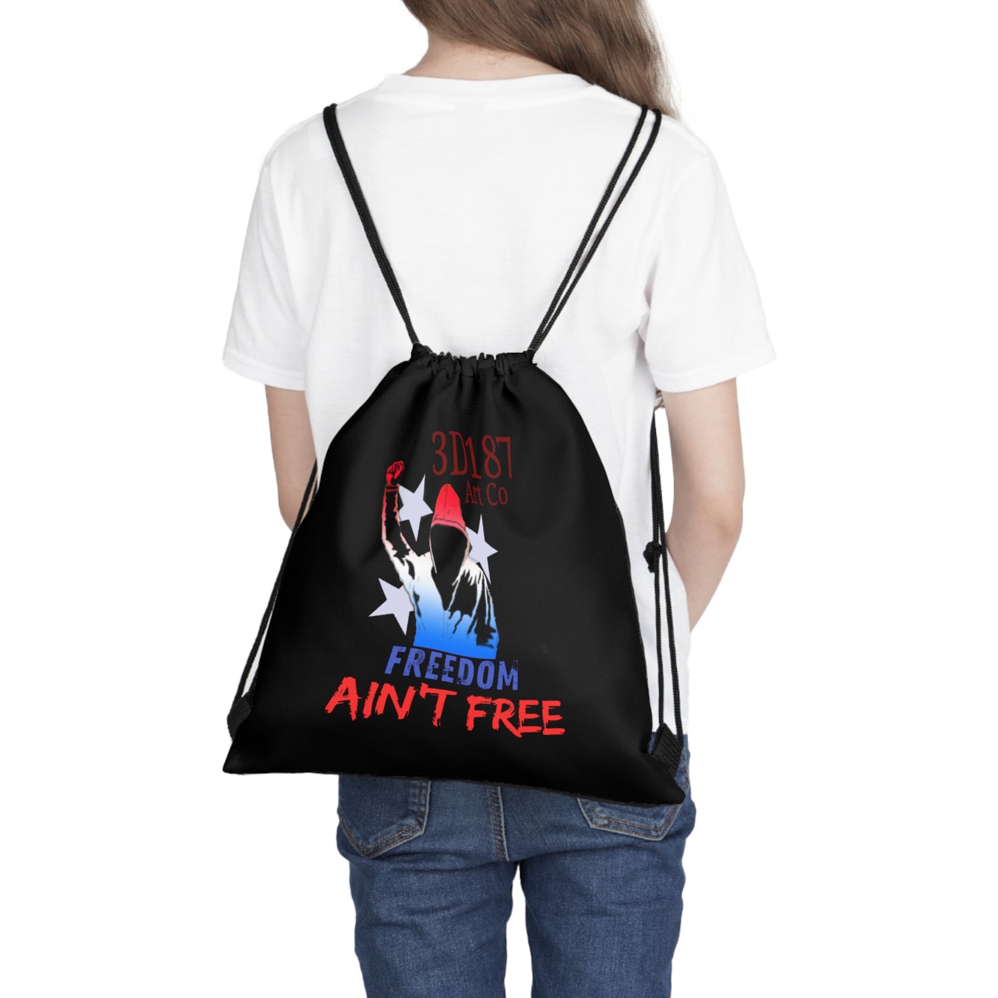 Freedom Ain't Free Drawstring Bag