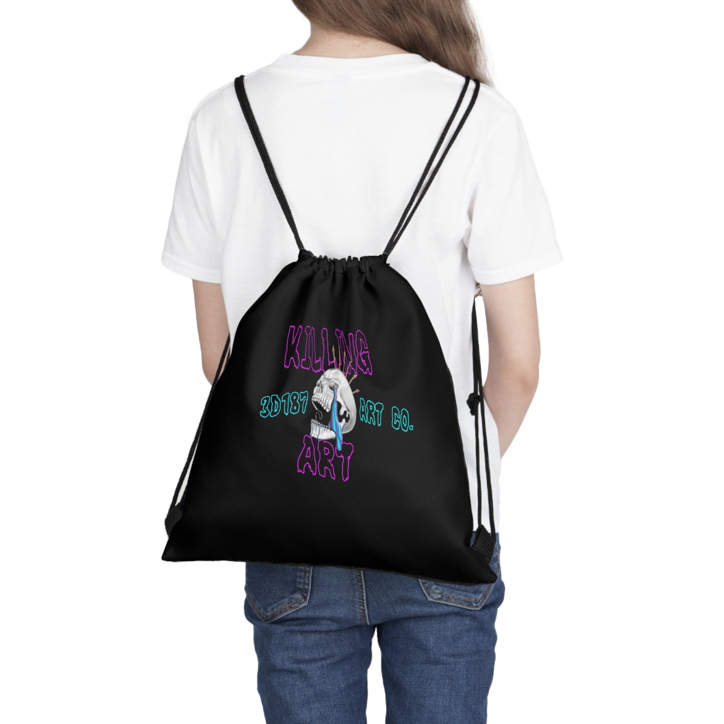 Killing Art Drawstring Bag