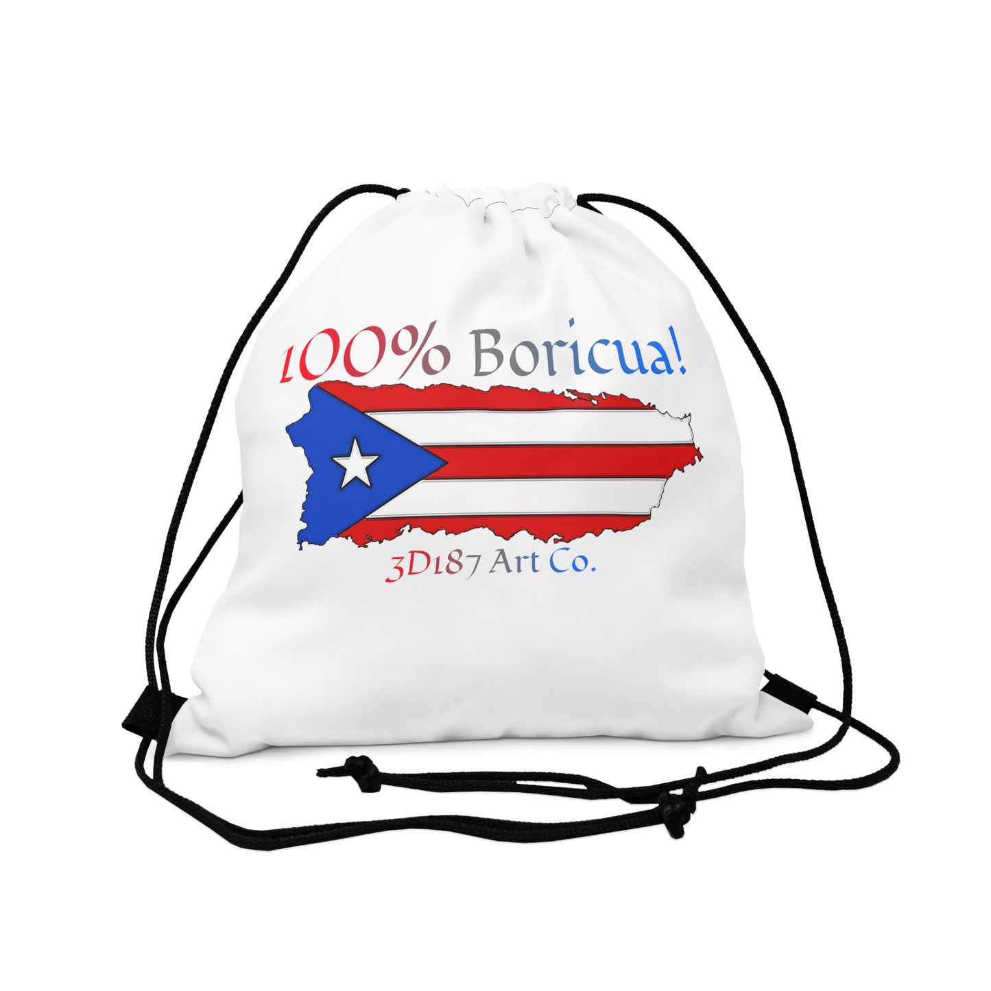 100% Boricua! Drawstring Bag