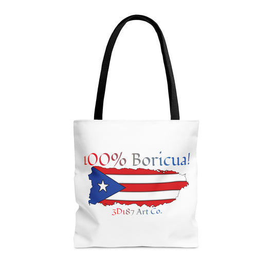 100% Boricua! Tote Bag