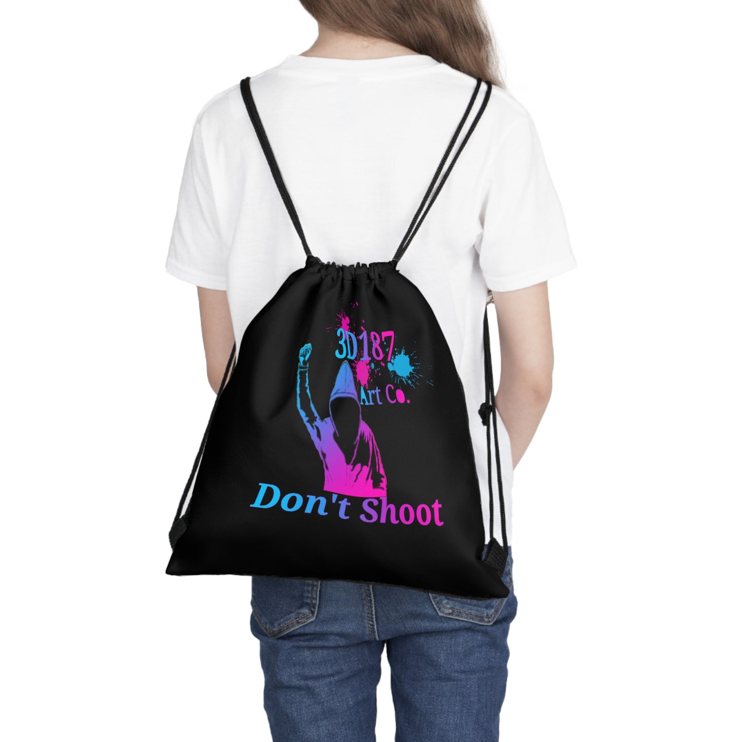 3D187 Don't Shoot Outdoor Drawstring Bag