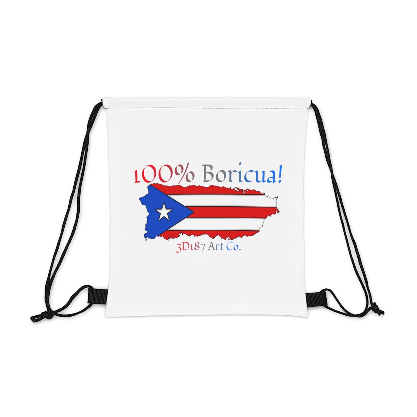 100% Boricua! Drawstring Bag