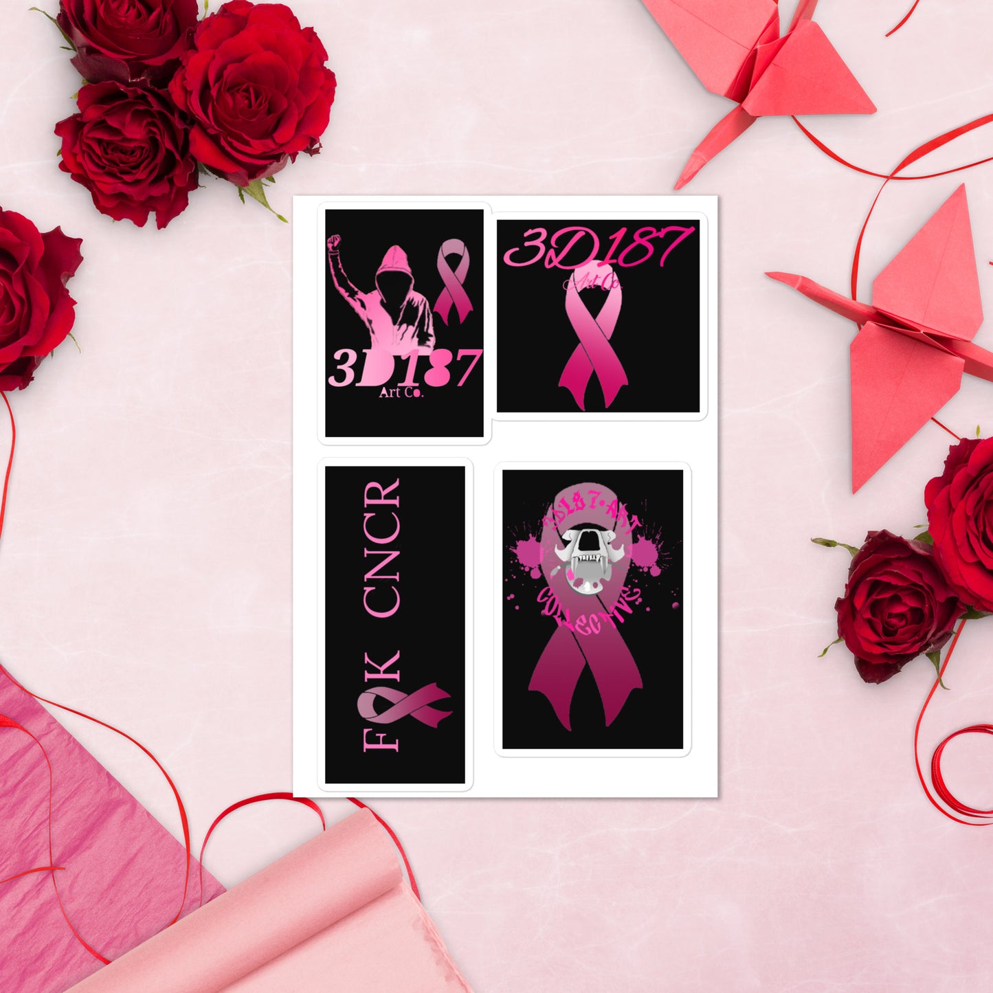 3D187 Breast Cancer Awareness Decal Sheet