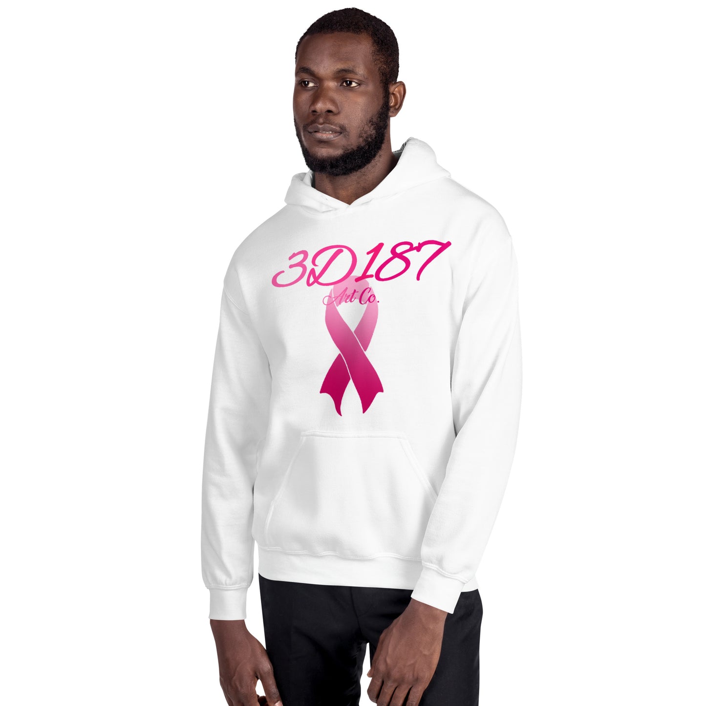 3D187 Traditional: Breast Cancer Hoodie