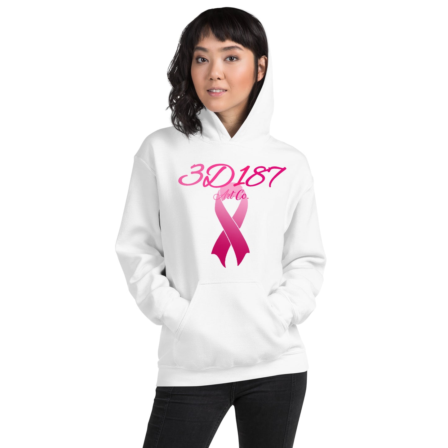 3D187 Traditional: Breast Cancer Hoodie