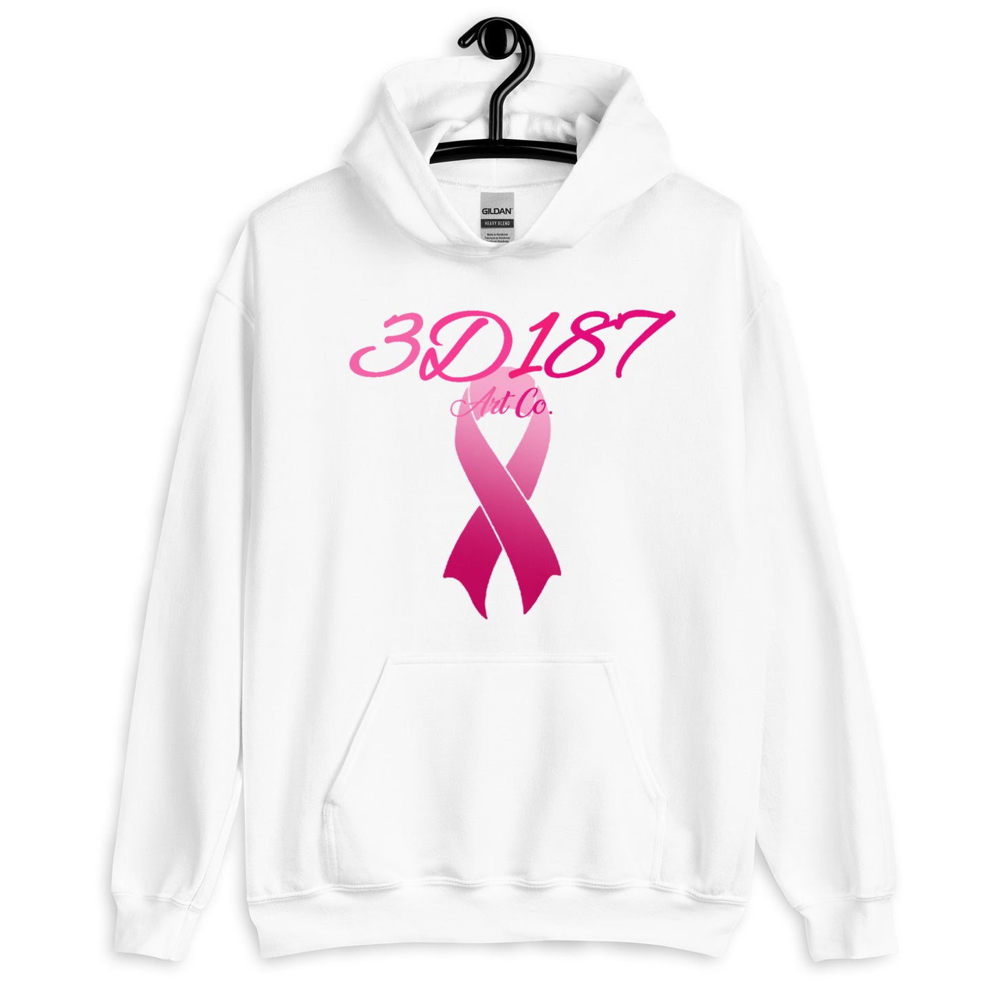 3D187 Traditional: Breast Cancer Hoodie